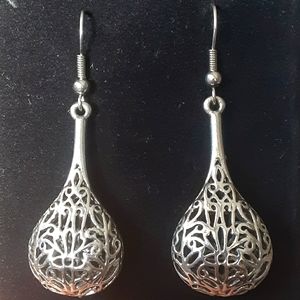 Novica Sterling Silver Floral Dangle Earrings